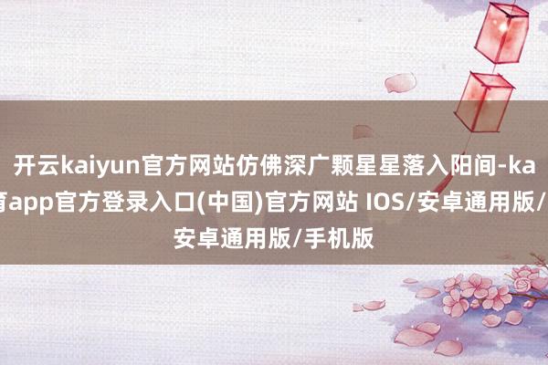 开云kaiyun官方网站仿佛深广颗星星落入阳间-kai云体育app官方登录入口(中国)官方网站 IOS/安卓通用版/手机版