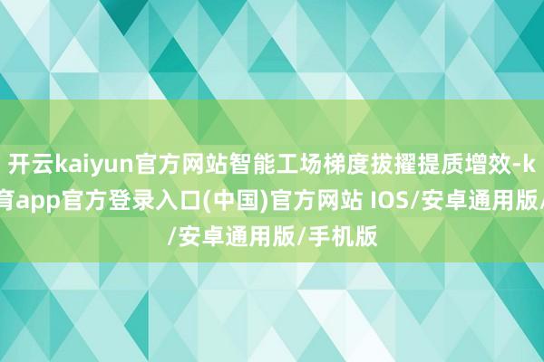 开云kaiyun官方网站智能工场梯度拔擢提质增效-kai云体育app官方登录入口(中国)官方网站 IOS/安卓通用版/手机版