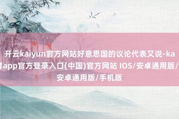 开云kaiyun官方网站好意思国的议论代表又说-kai云体育app官方登录入口(中国)官方网站 IOS/安卓通用版/手机版