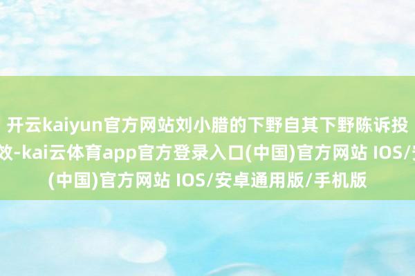 开云kaiyun官方网站刘小腊的下野自其下野陈诉投递公司董事会时奏效-kai云体育app官方登录入口(中国)官方网站 IOS/安卓通用版/手机版