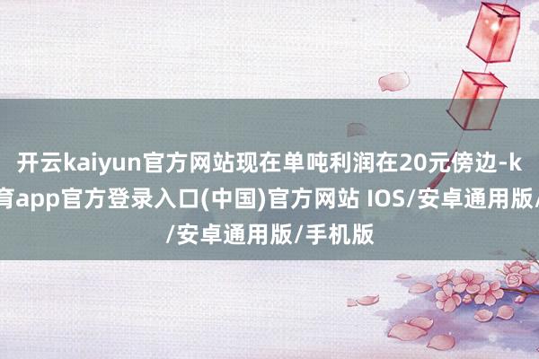 开云kaiyun官方网站现在单吨利润在20元傍边-kai云体育app官方登录入口(中国)官方网站 IOS/安卓通用版/手机版