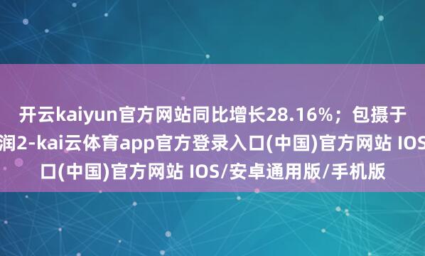 开云kaiyun官方网站同比增长28.16%；包摄于上市公司推进的净利润2-kai云体育app官方登录入口(中国)官方网站 IOS/安卓通用版/手机版